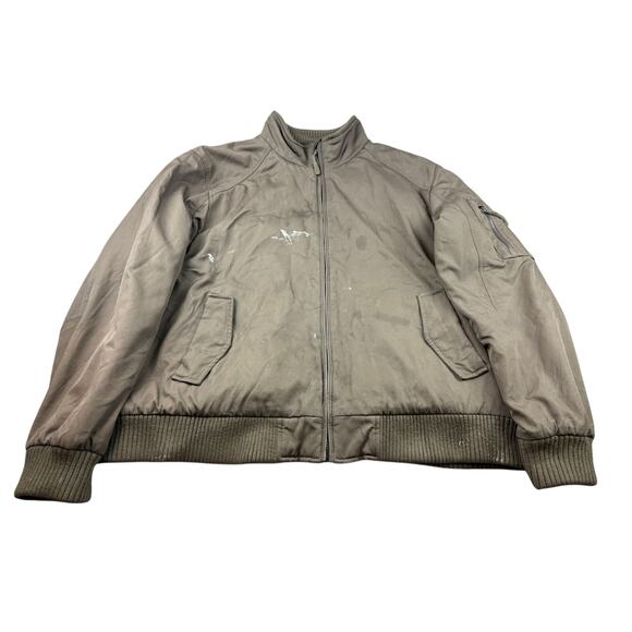 Calvin Klein Men's Size XL Olive Green Full-Zip Bomber Jacket - Picture 1 of 10